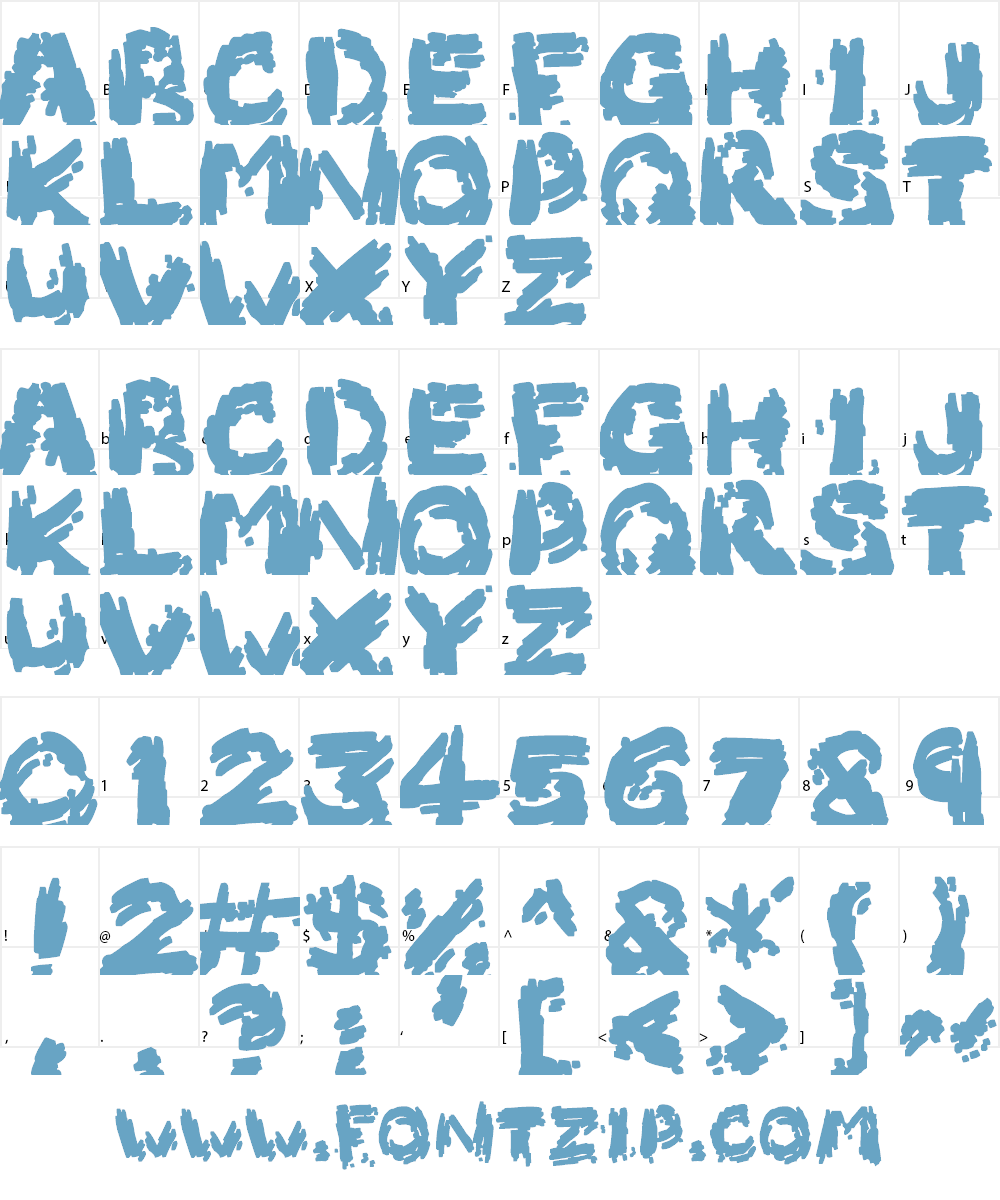 Burnt Firewood Font Character